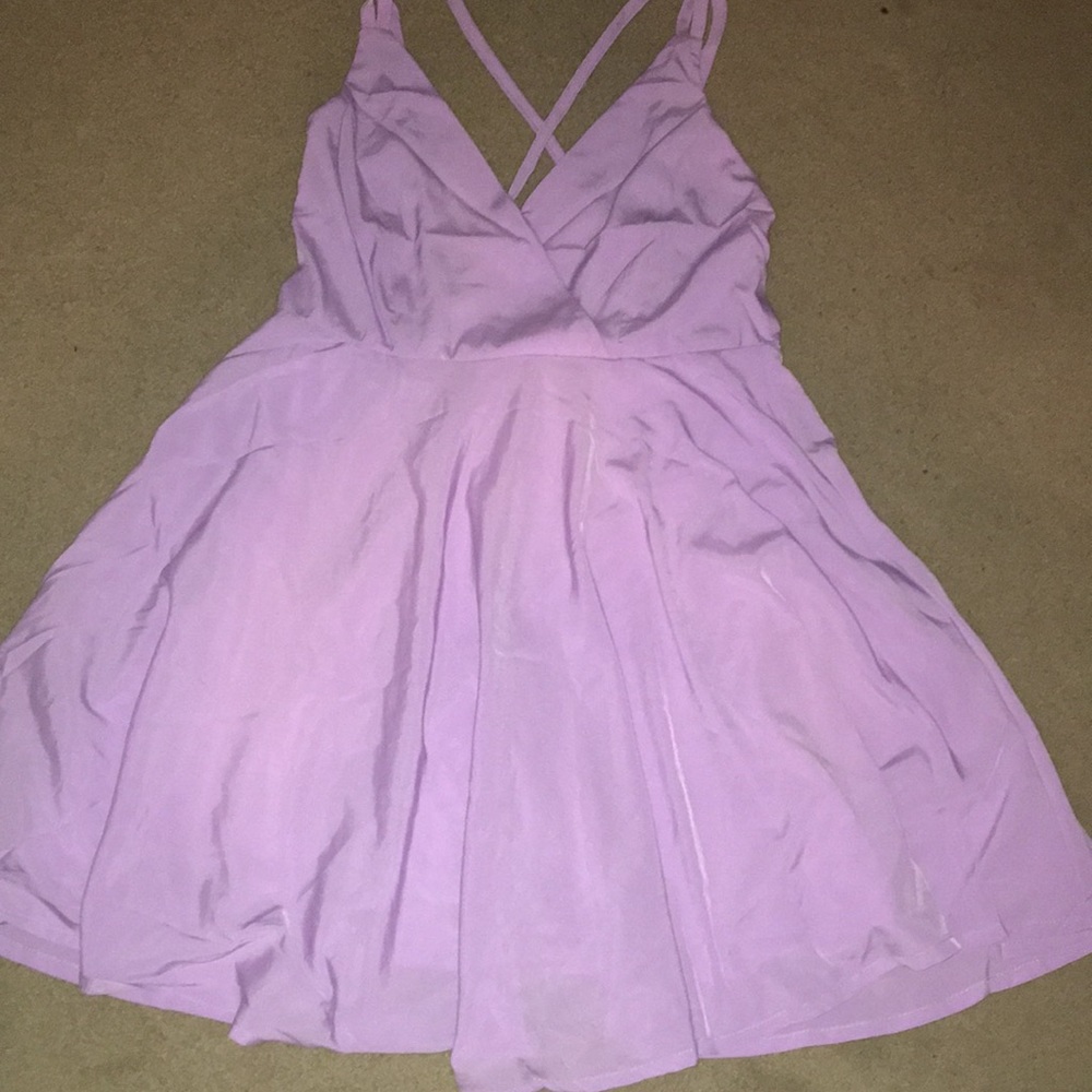 Large lilac mini dress